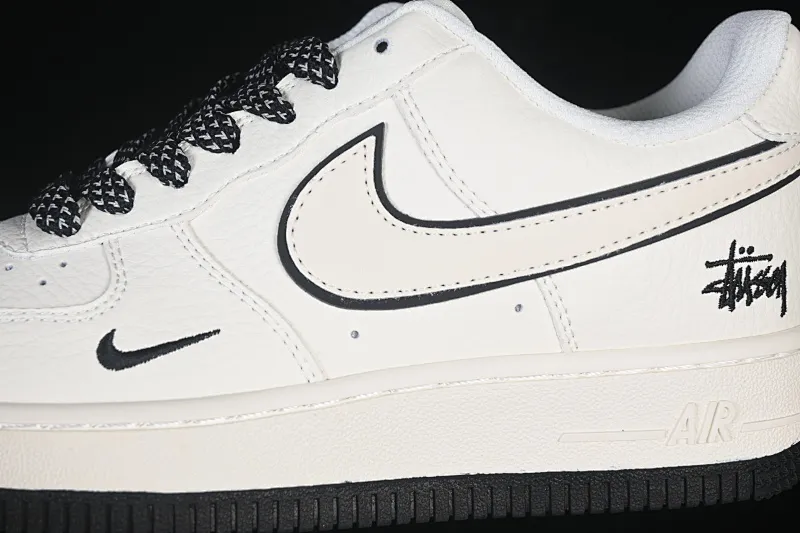 All categories Nk Air Force 1 Air Force series Nk Air Force 1 Low Air Force low-top Nike Air Force 1'07 Low Stusi co-branded beige black bottom Air Force 1 low-top casual sneakers CS5288-046